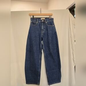 NWOT Everlane The Way-High Curve Jean Size 25L Blue Barrel Leg High Waisted